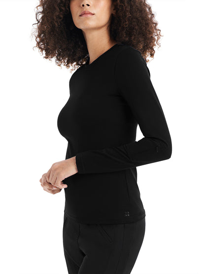 Women's Crewneck Underscrub Tee - WT130 - Black