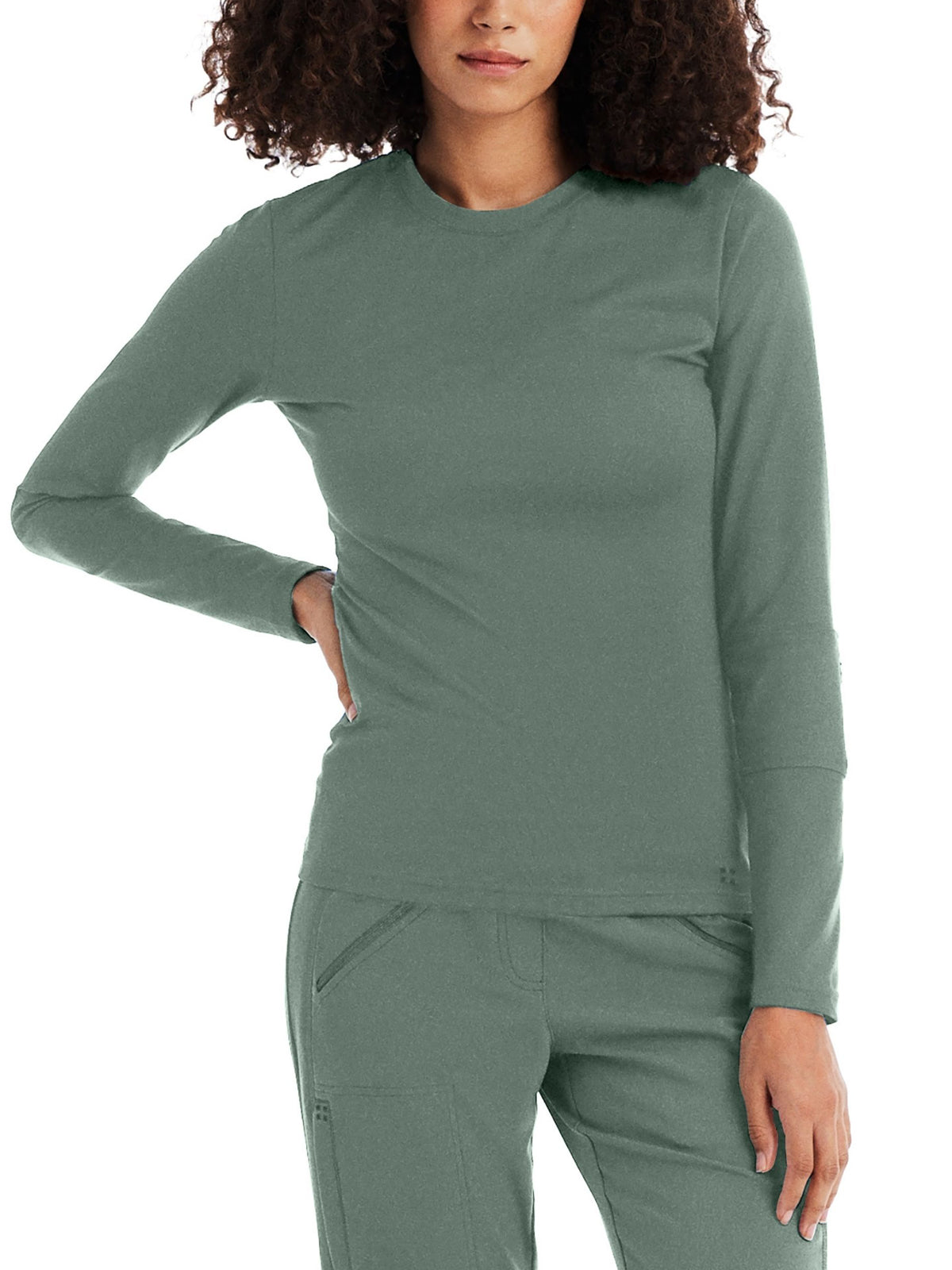 Women's Crewneck Underscrub Tee - WT130 - Sage Leaf