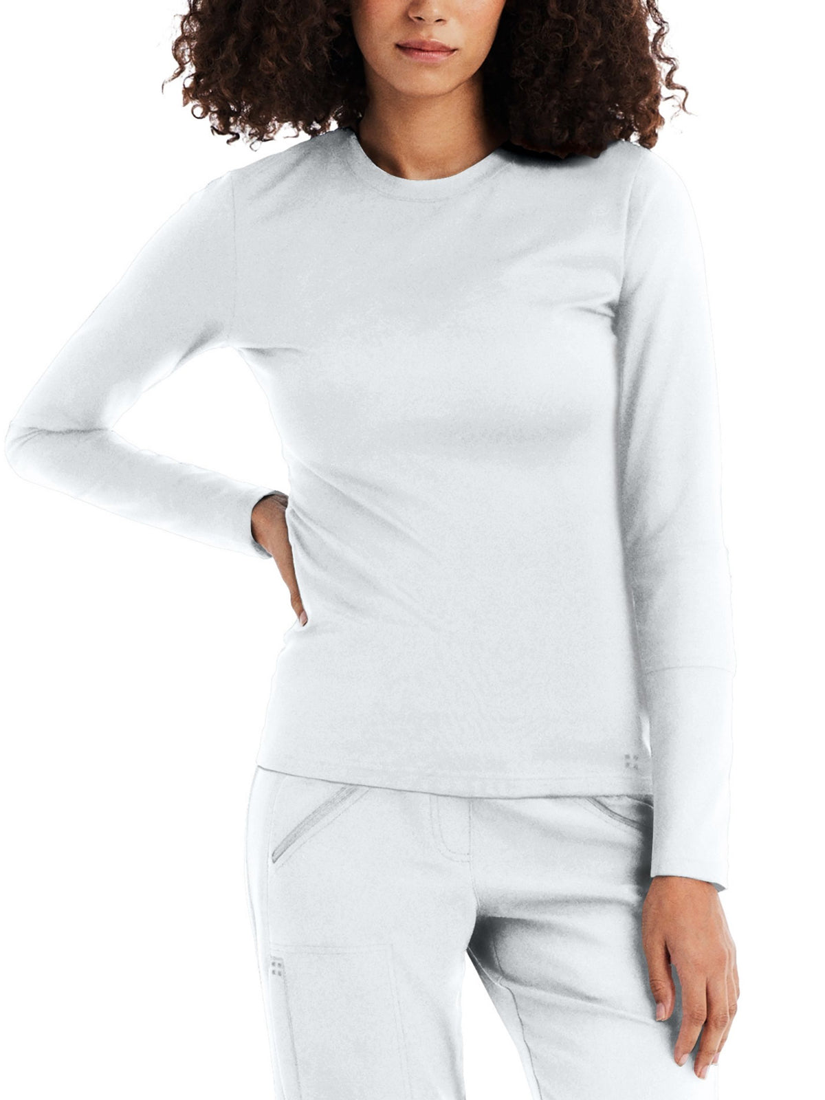 Women's Crewneck Underscrub Tee - WT130 - White