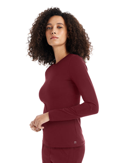 Women's Crewneck Underscrub Tee - WT130 - Wine