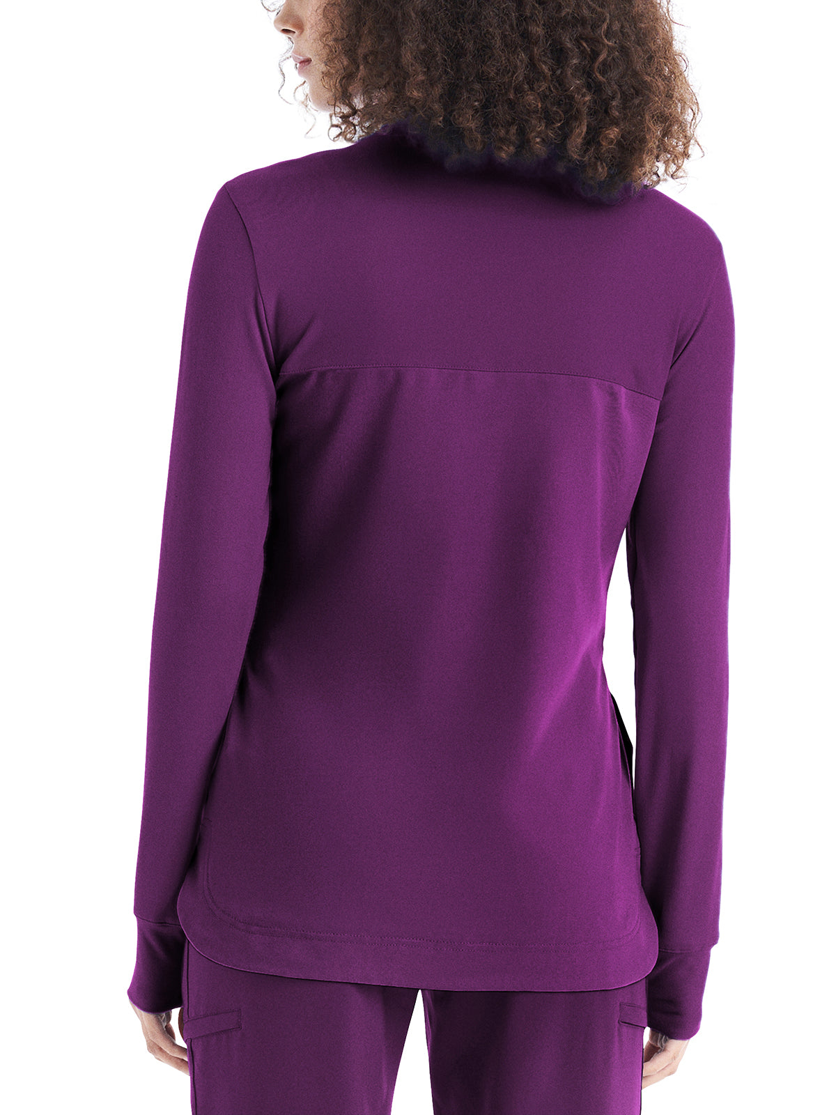 Women's Quarter Zip Pullover Scrub Jacket - WT133 - Sugar Plum