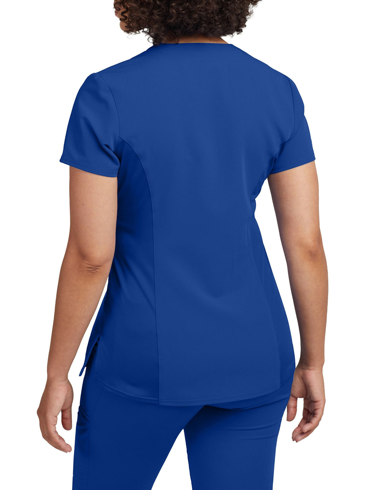 Women's 3-Pocket Princess Seams V-Neck Top - WT134 - Royal