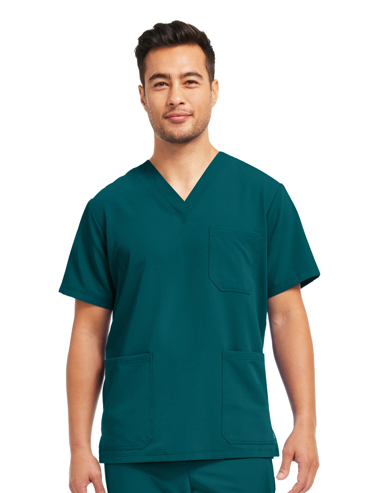 Men's 3-Pocket V-Neck Scrub Top - WT149 - Caribbean