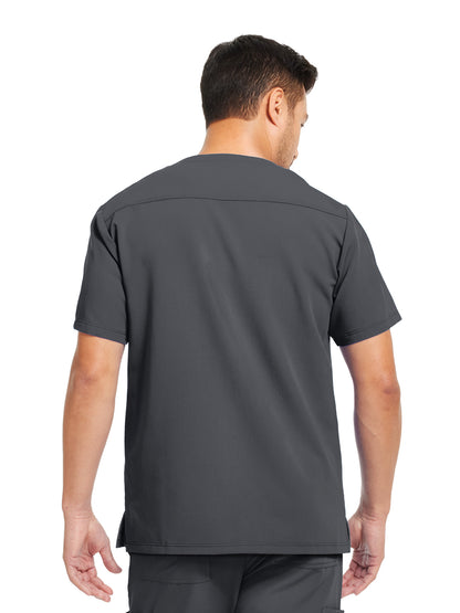 Men's 3-Pocket V-Neck Scrub Top - WT149 - Deep Pewter