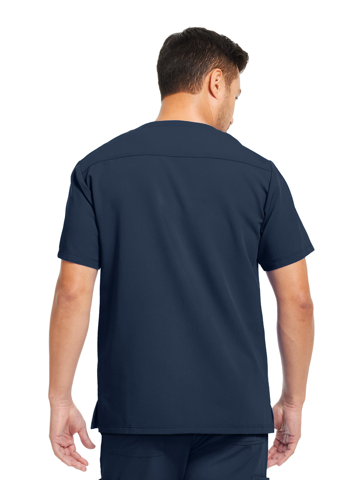 Men's 3-Pocket V-Neck Scrub Top - WT149 - Navy