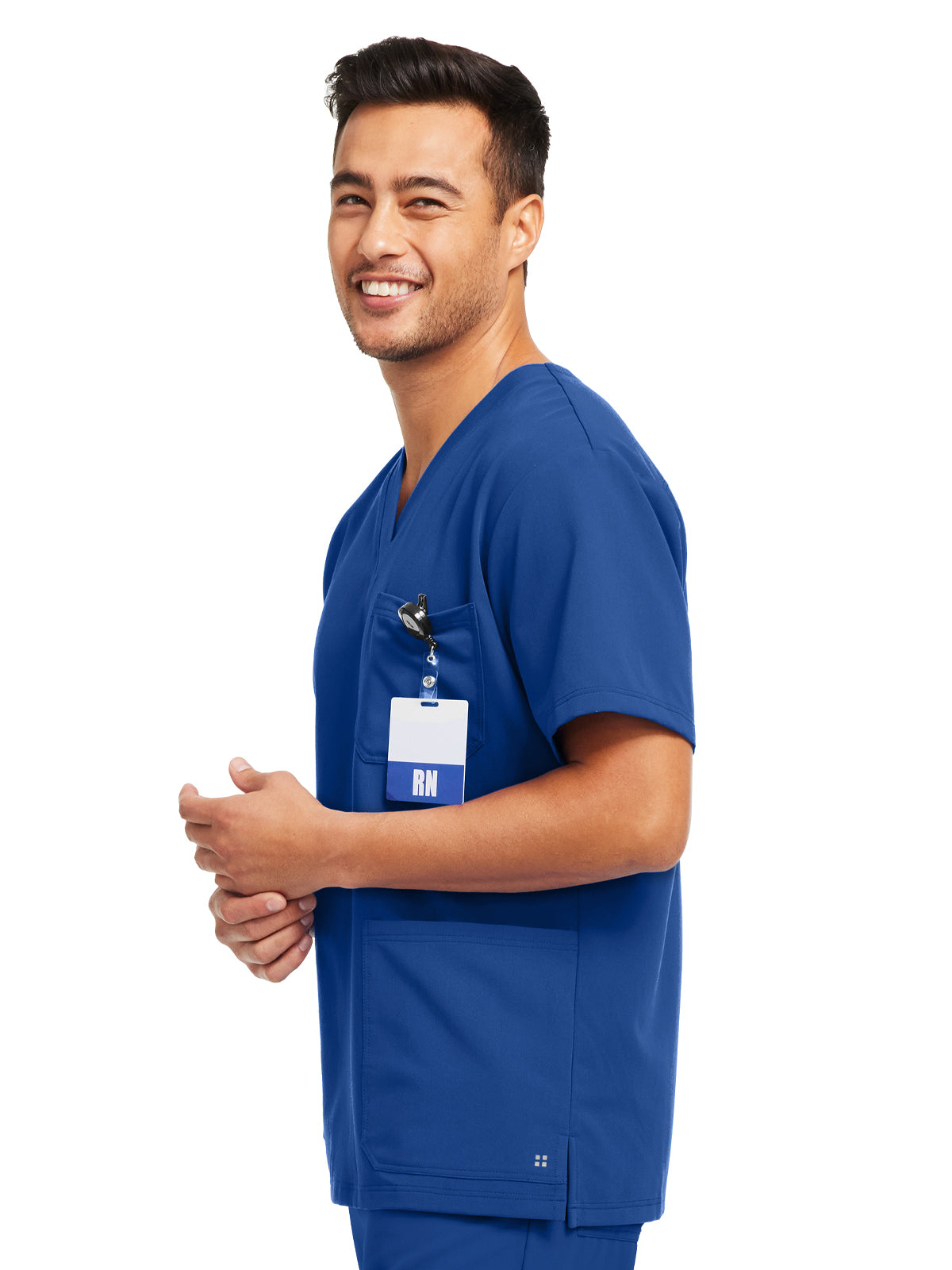 Men's 3-Pocket V-Neck Scrub Top - WT149 - Royal