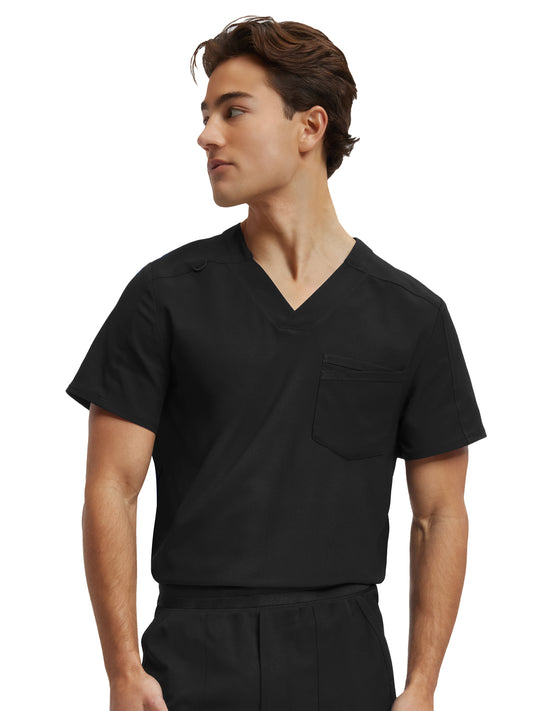 Men's Two-Pocket Tuck-In V-Neckline Top - WT150 - Black