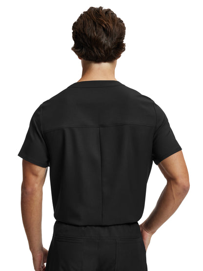 Men's Tuck-In V-Neckline Scrub Top - WT150 - Black