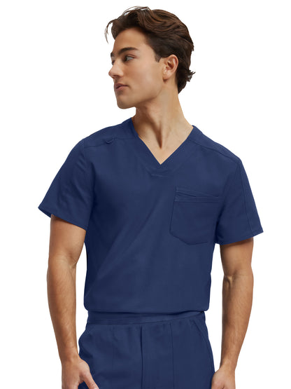 Men's Two-Pocket Tuck-In V-Neckline Top - WT150 - Navy