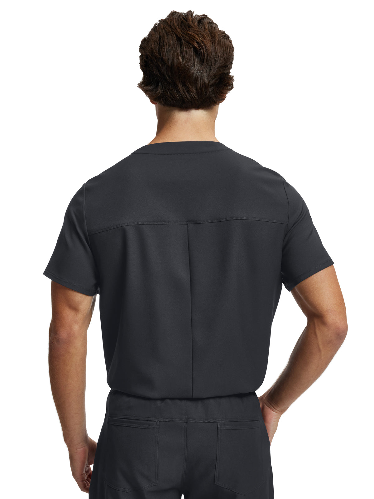 Men's Tuck-In V-Neckline Scrub Top - WT150 - Pewter