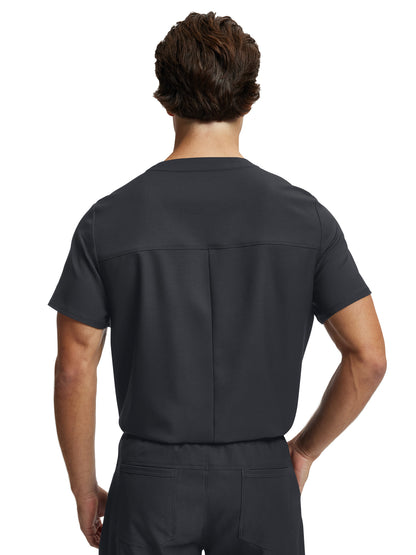 Men's Tuck-In V-Neckline Scrub Top - WT150 - Pewter