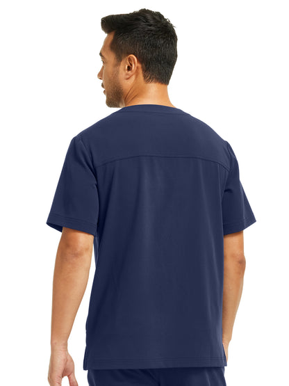 Men's 4-Pocket V-Neck Scrub Top - WT151 - Navy