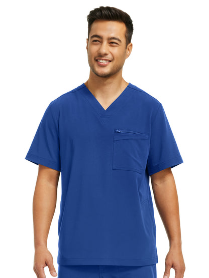 Men's 4-Pocket V-Neck Scrub Top - WT151 - Royal