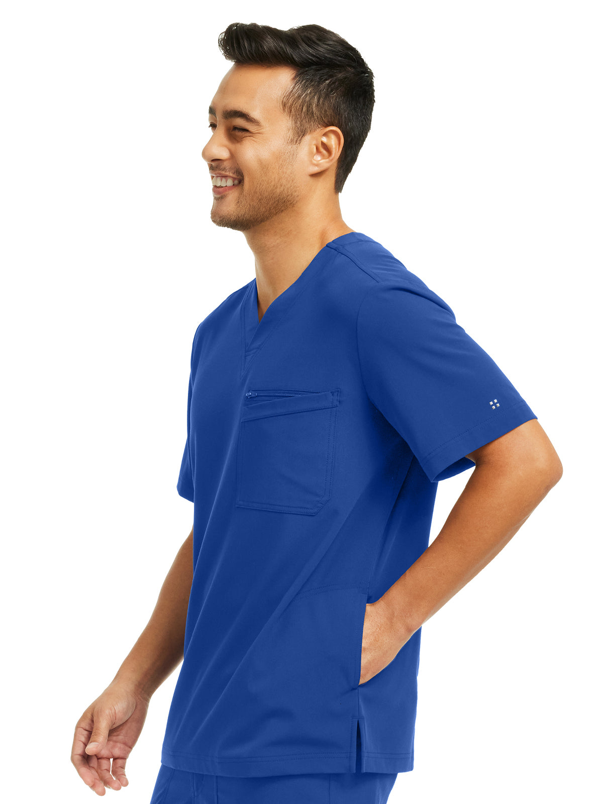 Men's 4-Pocket V-Neck Scrub Top - WT151 - Royal