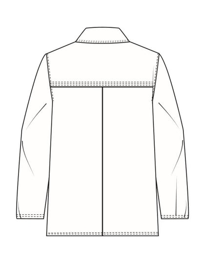 31" Men's Snap Front Lab Coat - 81403 - White
