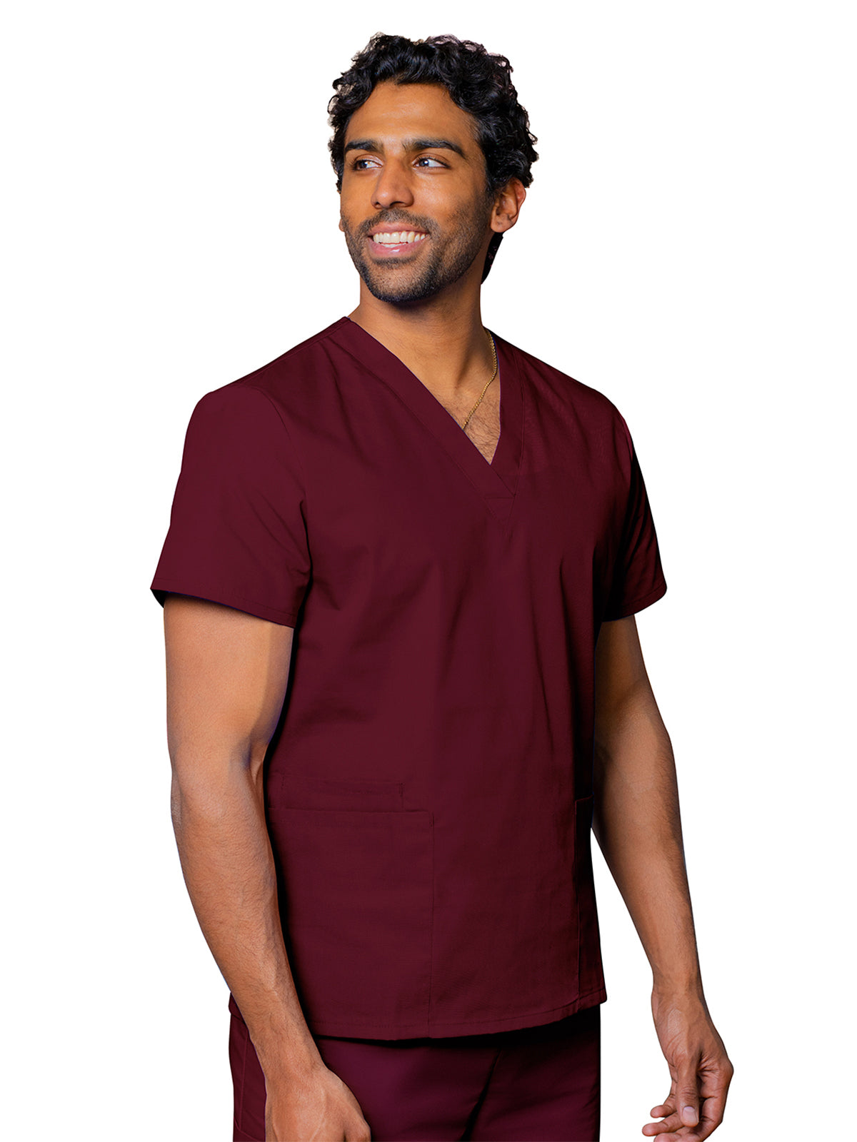 Unisex V-Neck Top - 2600 - Burgundy