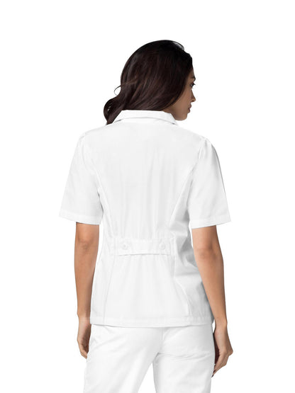 Women's Lapel Collar Top - 2629 - White