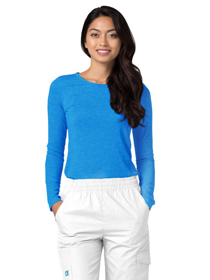 Women's Long Sleeve Tee - 2900 - Heather Pool Blue