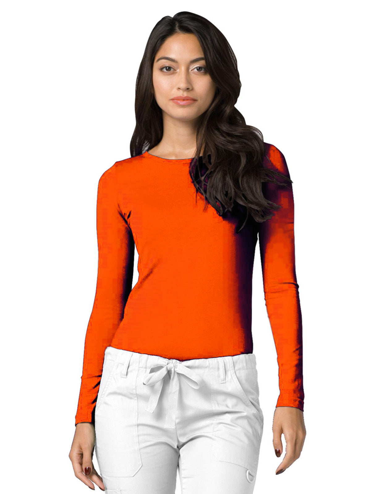 Women's Long Sleeve Tee - 2900 - Neon Orange