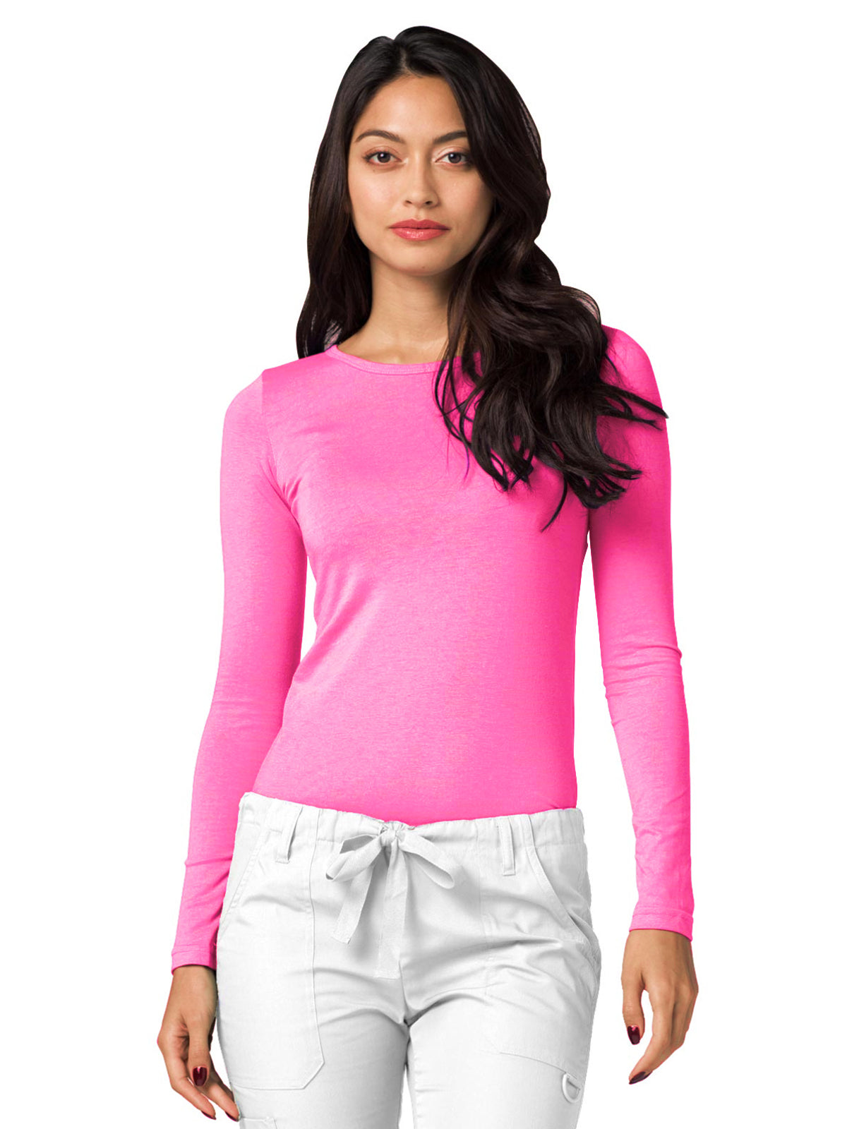 Women's Long Sleeve Tee - 2900 - Neon Pink