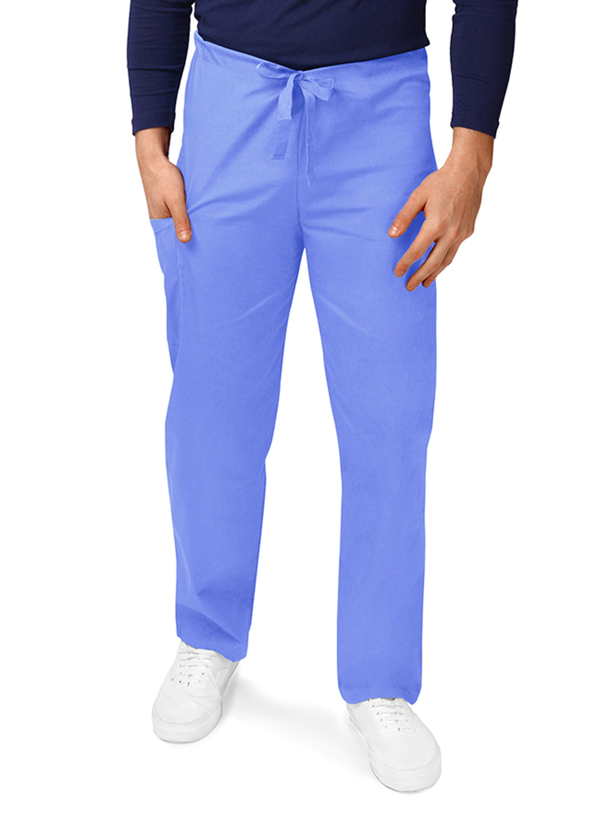 Unisex Natural-Rise Drawstring Tapered Leg Pant - 504 - Ceil Blue