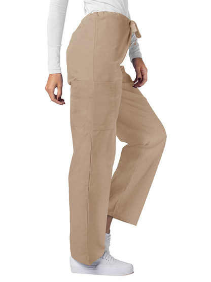 Unisex Natural-Rise Drawstring Tapered Leg Pant - 504 - Khaki