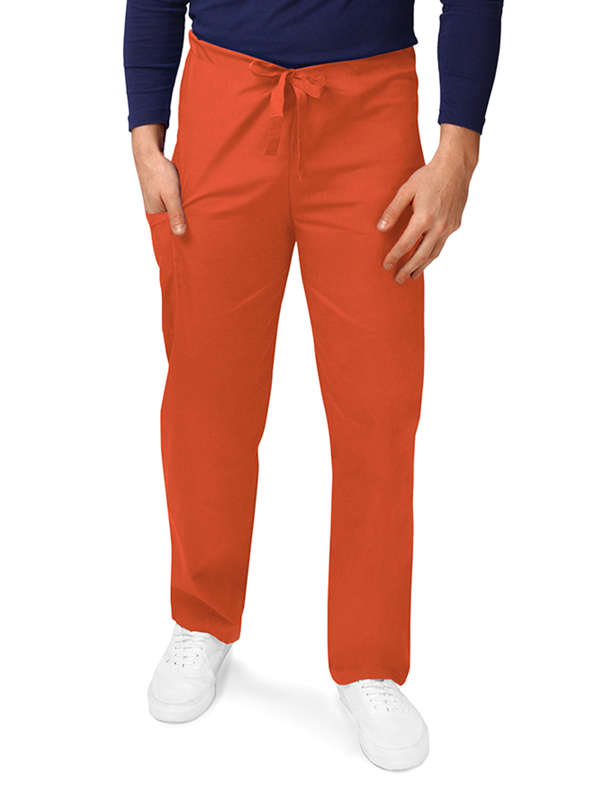 Unisex Natural-Rise Drawstring Tapered Leg Pant - 504 - Mandarin Orange