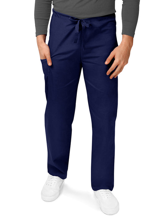 Unisex Natural-Rise Drawstring Tapered Leg Pant - 504 - Navy