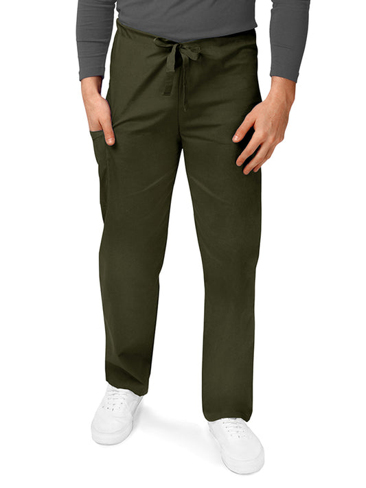 Unisex Natural-Rise Drawstring Tapered Leg Pant - 504 - Olive