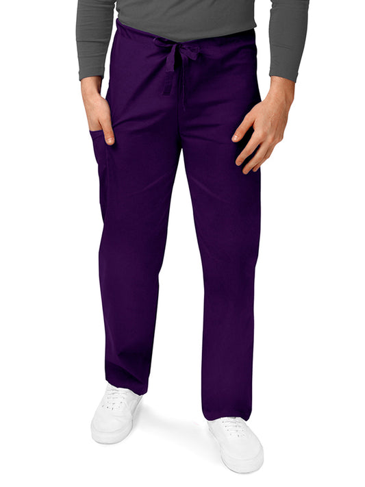 Unisex Natural-Rise Drawstring Tapered Leg Pant - 504 - Purple