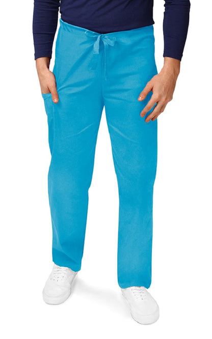 Unisex Natural-Rise Drawstring Tapered Leg Pant - 504 - Turquoise