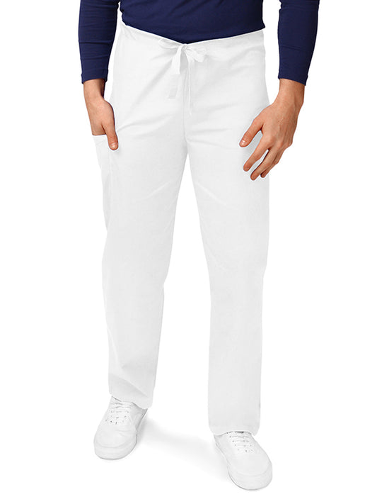 Unisex Natural-Rise Drawstring Tapered Leg Pant - 504 - White