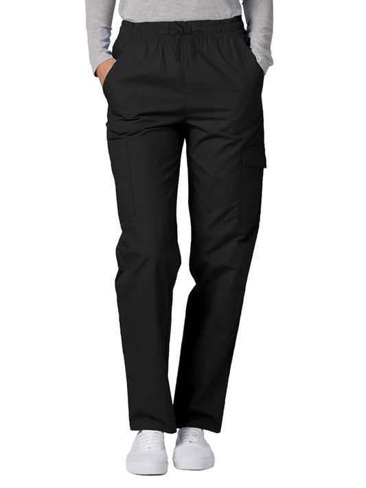 Women's Natural-Rise Multipocket Cargo Tapered Leg Pant - 506 - Black