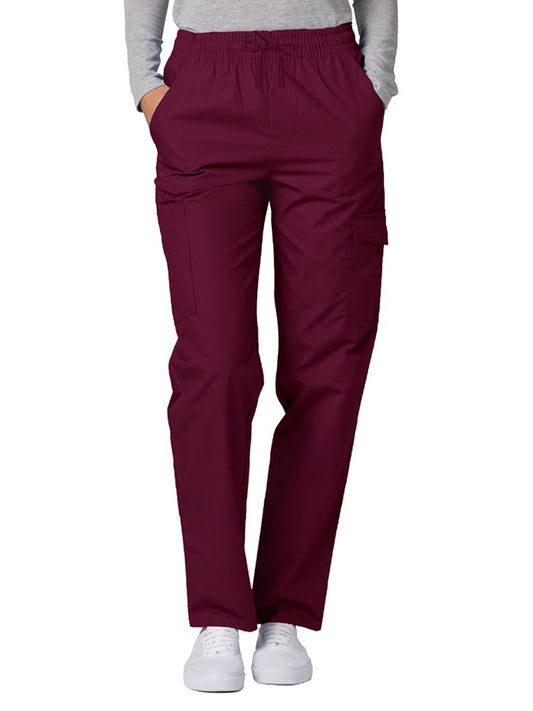 Women's Natural-Rise Multipocket Cargo Tapered Leg Pant - 506 - Burgundy