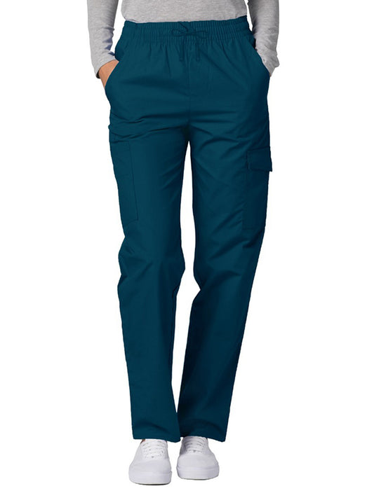 Women's Natural-Rise Multipocket Cargo Tapered Leg Pant - 506 - Caribbean Blue