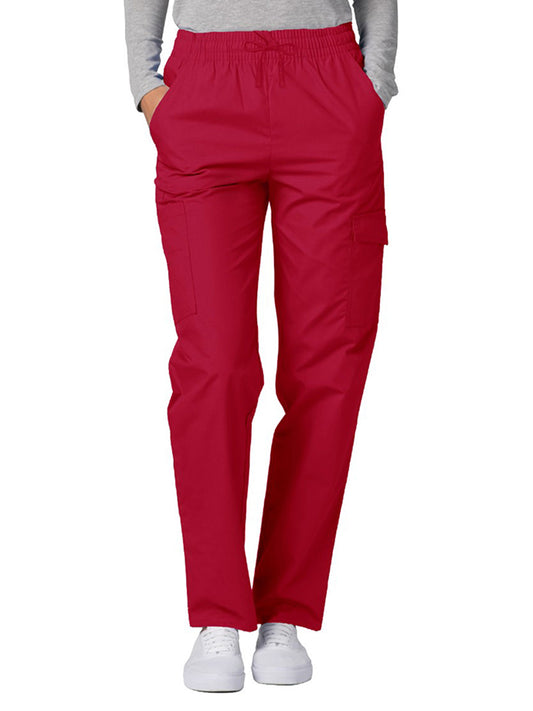 Women's Natural-Rise Multipocket Cargo Tapered Leg Pant - 506 - Red