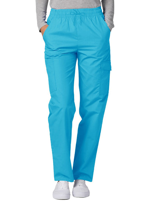 Women's Natural-Rise Multipocket Cargo Tapered Leg Pant - 506 - Turquoise