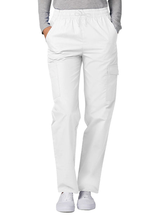 Women's Natural-Rise Multipocket Cargo Tapered Leg Pant - 506 - White