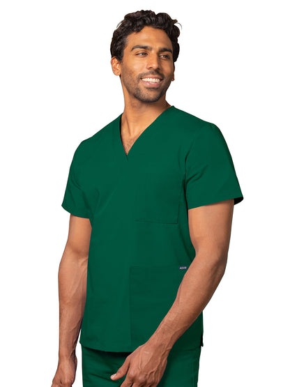 Unisex 3-Pocket V-Neck Top - 601 - Hunter Green