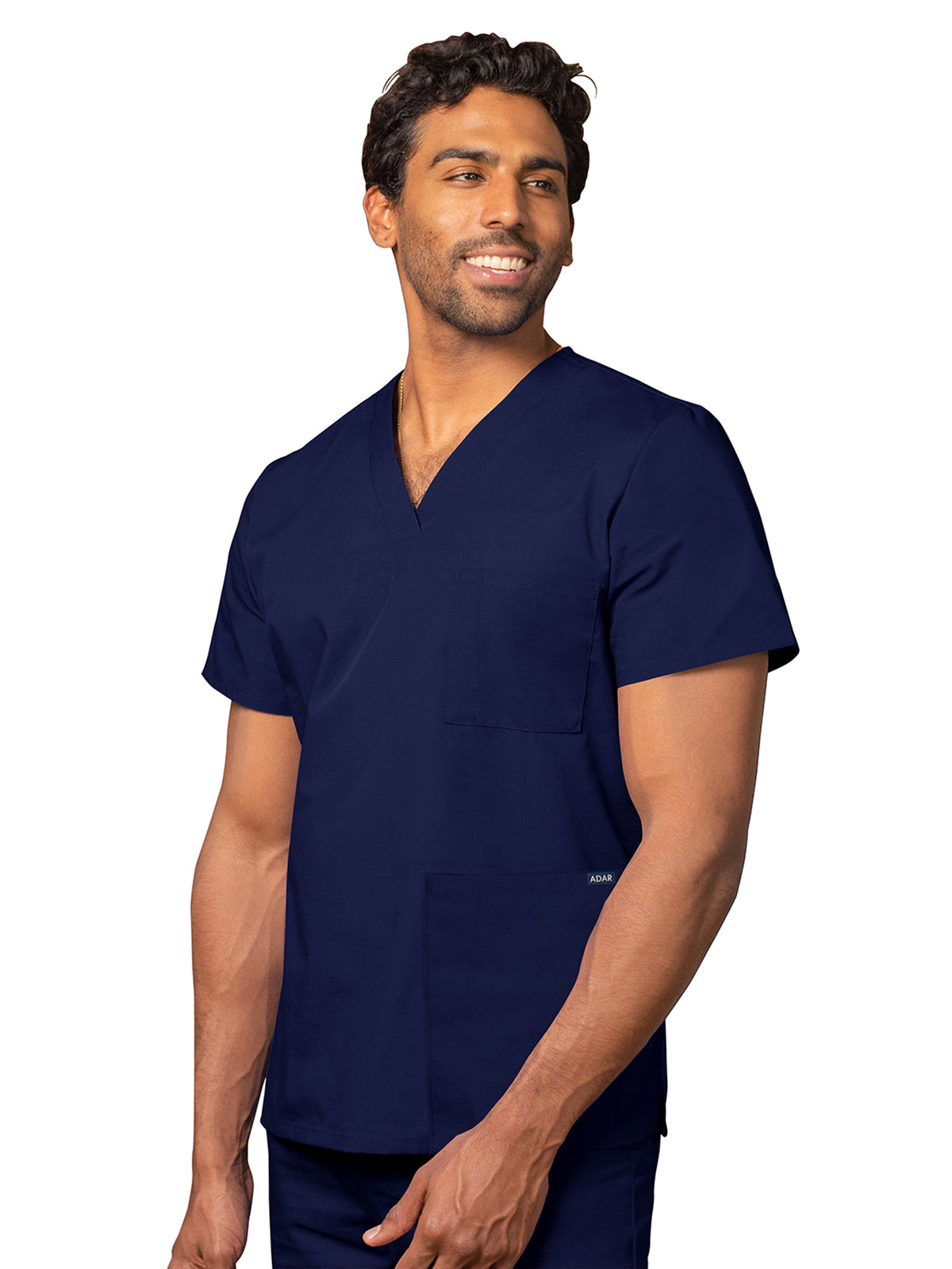 Unisex 3-Pocket V-Neck Top - 601 - Navy