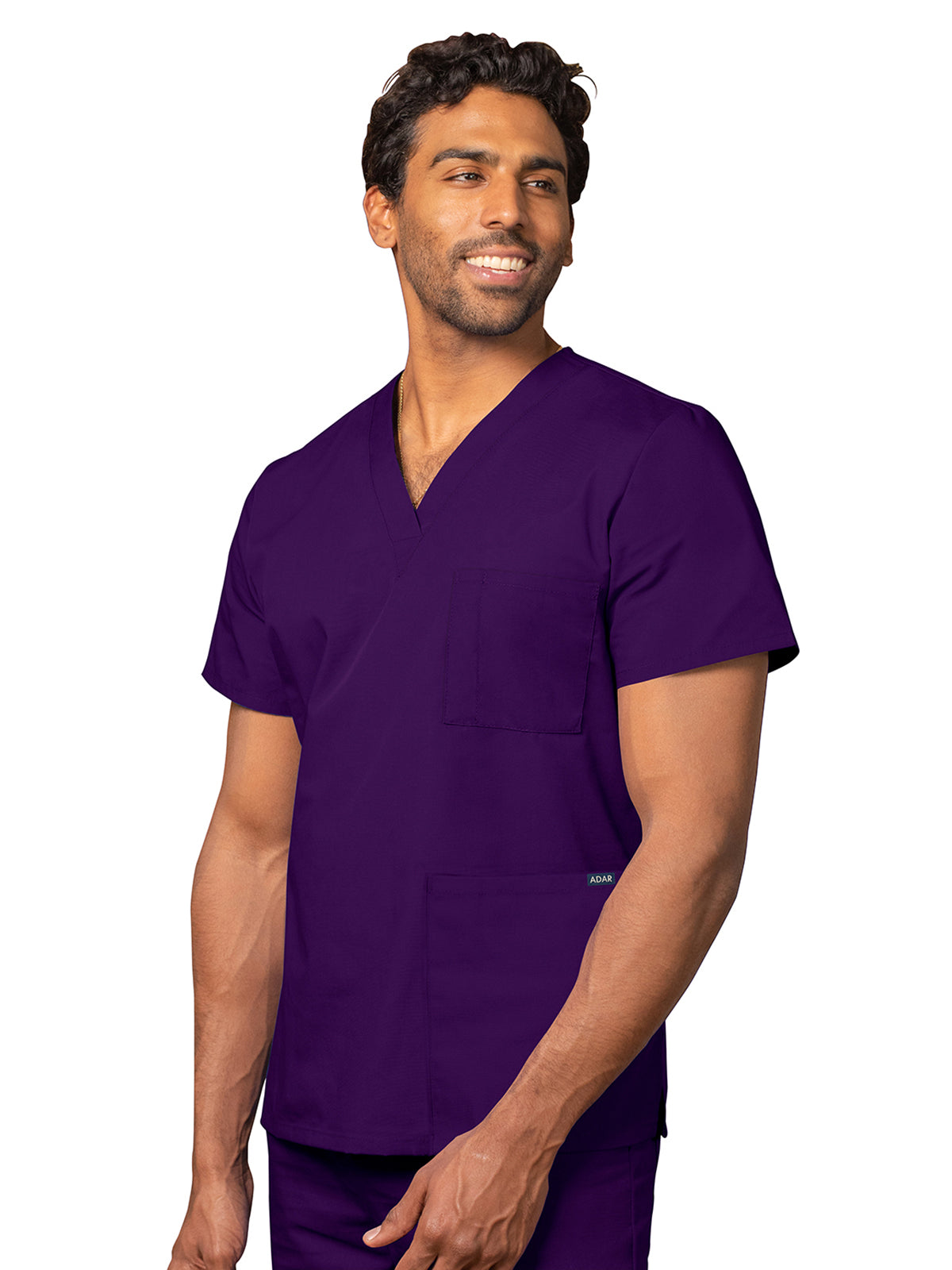 Unisex 3-Pocket V-Neck Top - 601 - Purple