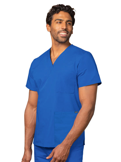 Unisex 3-Pocket V-Neck Top - 601 - Regal Blue