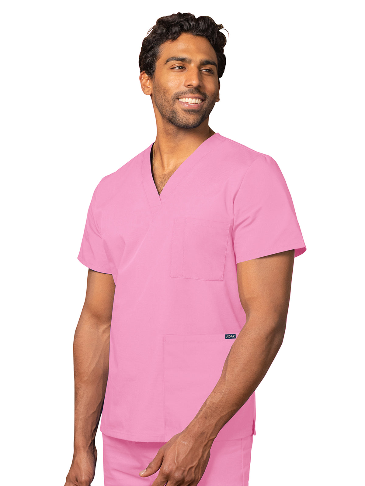 Unisex 3-Pocket V-Neck Top - 601 - Sherbet