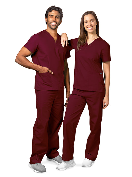 Unisex Drawstring Scrub Set - 701 - Burgundy