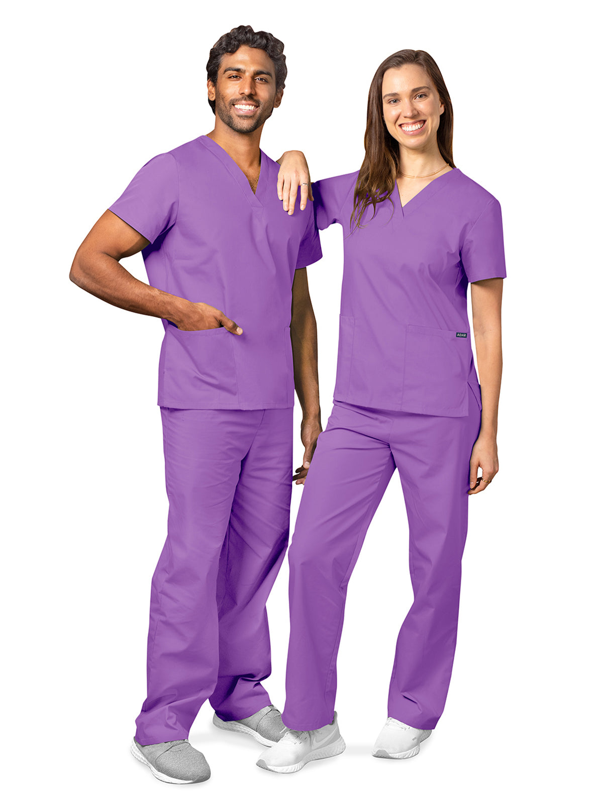 Unisex Drawstring Scrub Set - 701 - Lavender