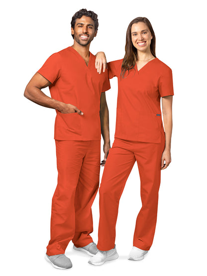 Unisex Drawstring Scrub Set - 701 - Mandarin Orange