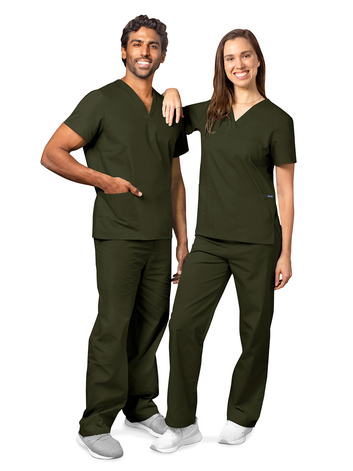 Unisex Drawstring Scrub Set - 701 - Olive