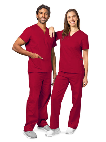 Unisex Drawstring Scrub Set - 701 - Red