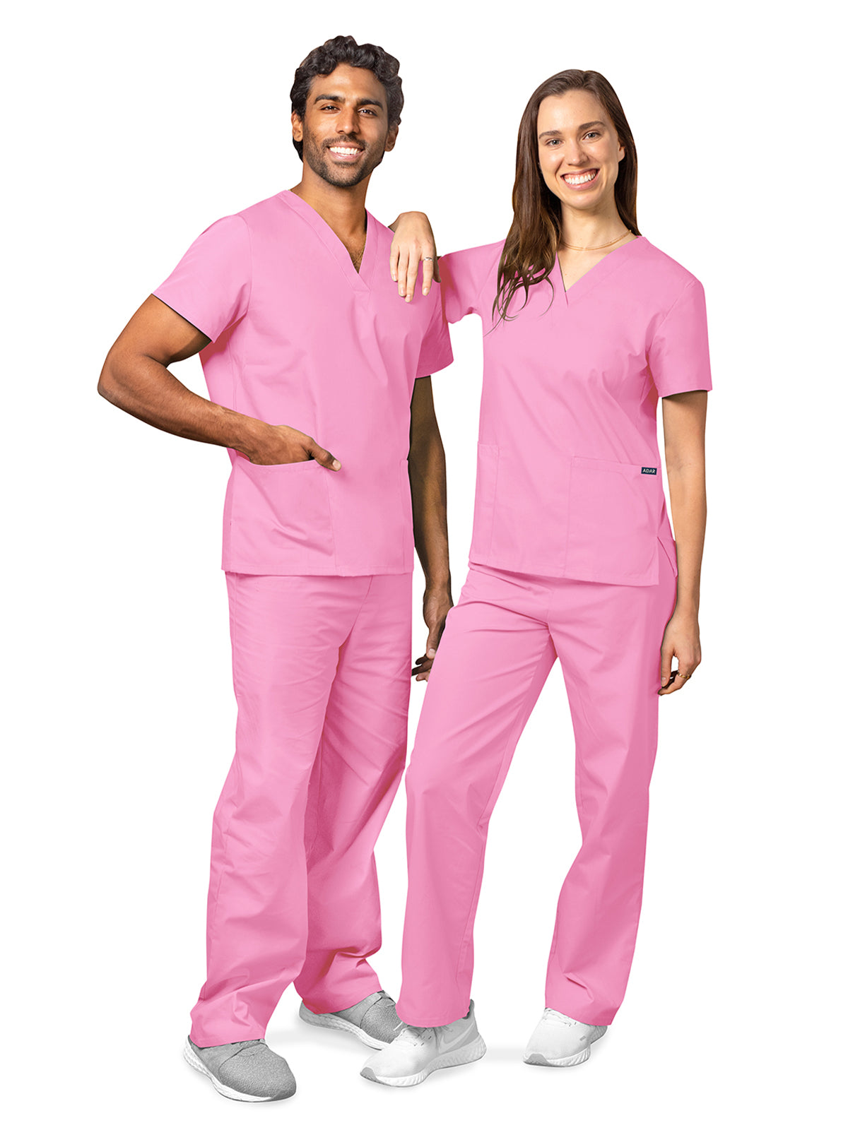 Unisex Drawstring Scrub Set - 701 - Sherbet