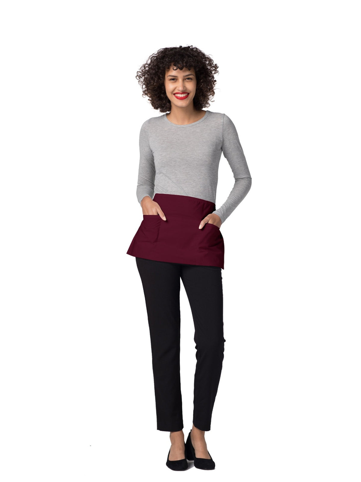 Unisex Workman Style 2-Pack Belt Apron - 709 - Burgundy